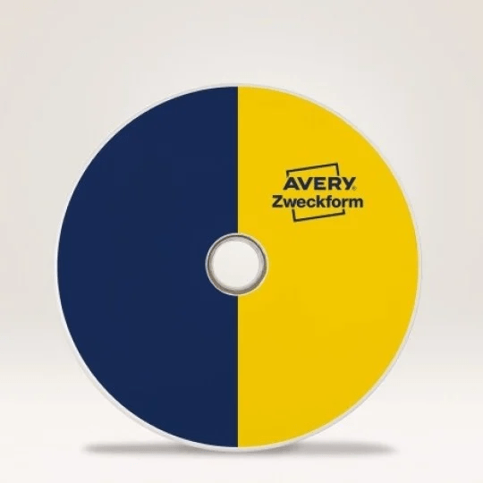 ναυτικό μπλε και κίτρινο CD με γράμματα Avery Zweckform
