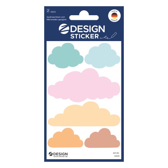 Εικόνα συσκευασίας: Z-Design, Άρθρο: 4423, Αυτοκόλλητα για επισήμανση, 85 x 160 mm, Μικρή συσκευασία, 12 αυτοκόλλητα / 2 φύλλα.