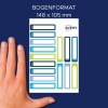 Σύγκριση με το χέρι, Άρθρο: RESMI30G, ένα φύλλο ετικετών για την επισήμανση στιλό, Μέγεθος: 10 x 50 χιλιοστά, Χρώμα: ?